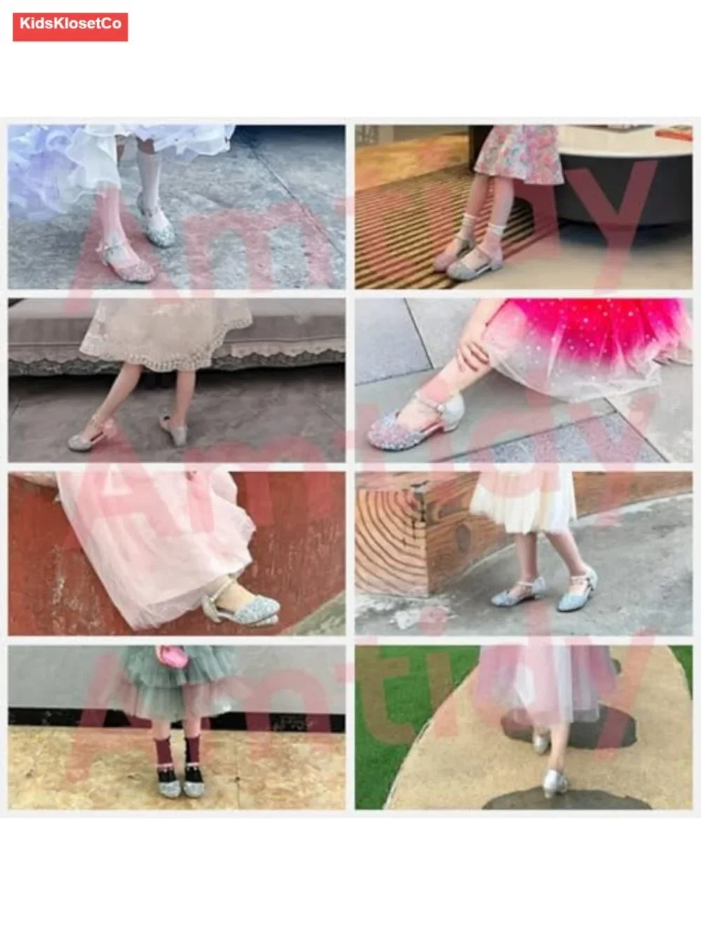 Toddler Girl Mary Jane Ballet Flats - PU & Rubber Sole, Party Dress Shoes